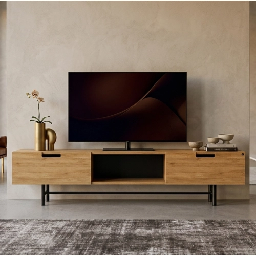 Szafka RTV-24 Drewno Lite Dąb Loft Lakier Rozmiary od 100 cm do 200 cm PREMIUM